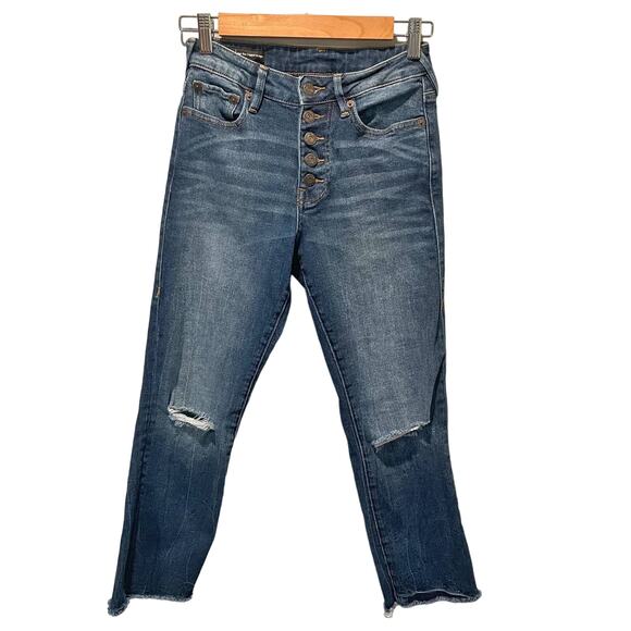True Religion Starr High Rise Cropped Straight Jeans - size 24 - Picture 1 of 9